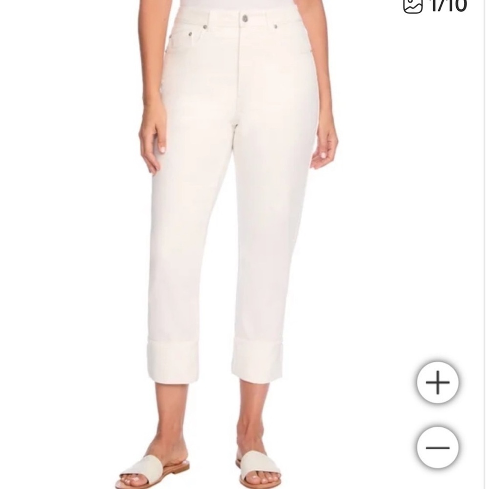 Frye Jeans Women's White Cuffed Crop Pants size 8/29